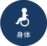 身体障害イメージの車椅子のアイコン